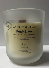 Load image into Gallery viewer, Fresh Linen Candle: Light Up Comfort - Coconut & Apricot Wax