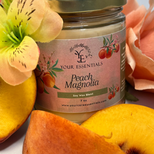 Load image into Gallery viewer, Peach Magnolia 7 oz Soy Blend Candle
