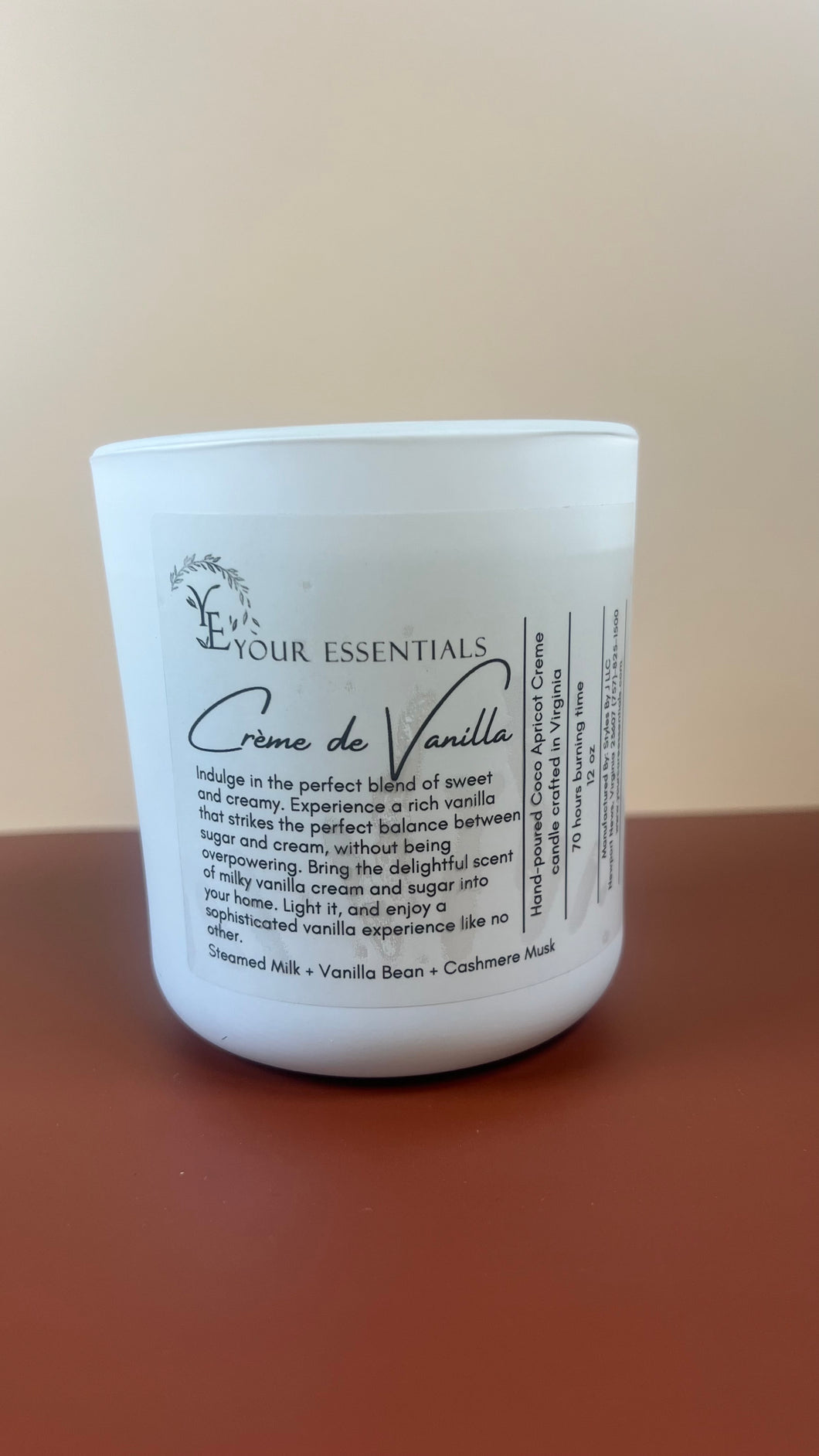 Crème de Vanilla Candle - Coco Apricot Crème Wax 12 oz