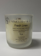 Load image into Gallery viewer, Fresh Linen Candle: Light Up Comfort - Coconut &amp; Apricot Wax
