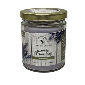 Lavender and White Sage  7 oz Soy Blend Candle