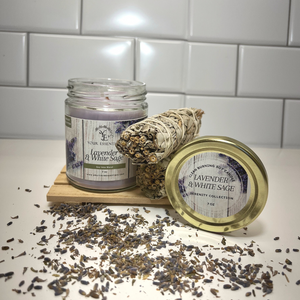 Lavender and White Sage  7 oz Soy Blend Candle